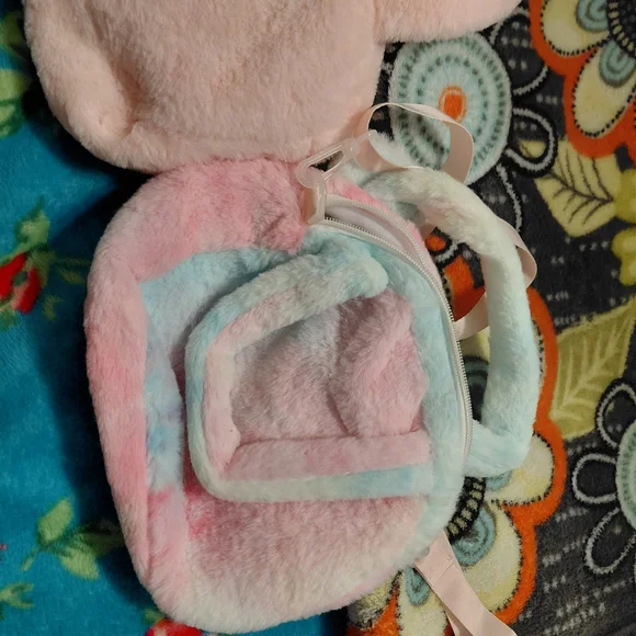 Cute Pink and Multicolor Plush Bags - Picture 6 of 6
